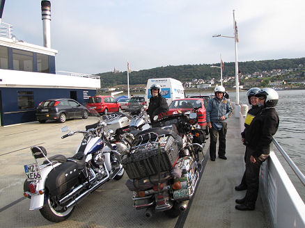 Crossing the Rhine by ferry