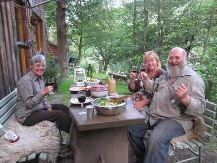 Dinner on Bernd and Patti's porch on a lovely evening