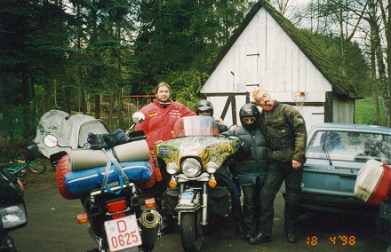 Heading out on a ride together to the Tesch Rally