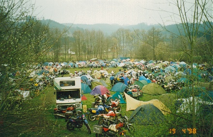 Camp site at the rally