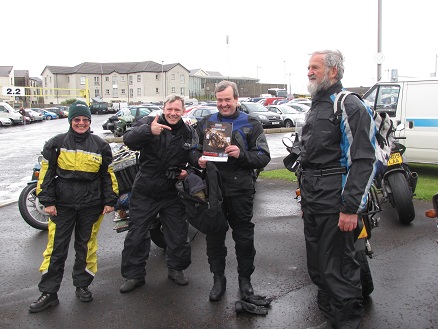 Arriving a bit damp at the North West 200 with friends