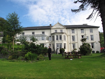 The formerly grand Victoria Hotel where we stayed in Wales