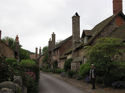 Medieval village of Bossington in Exmoor National Park