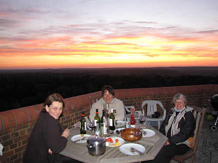 Barbecue on the roof of Elspeth's converted water tower