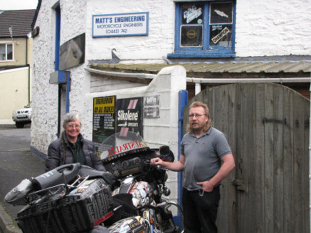 Getting advice at Matts Engineering in Wales
