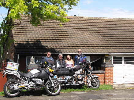 Outside Gary and Denise's house near Nottingham
