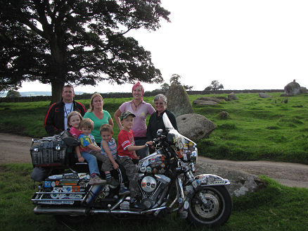 The group at Long Meg Stone Circle