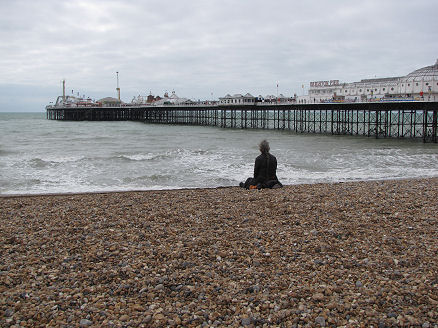 Pebbly beach at Brighton Pier