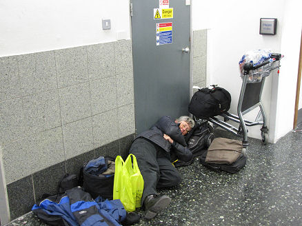 No assistance from Gatwick Airport, slept on the cold floor