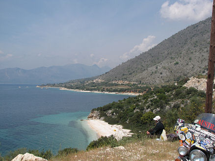 Roadside picnic lunch along the Adriatic coast