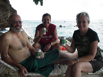 Doug, Kay and Peter at the Hilton for Kay's birthday