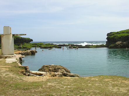 Natural swimming pool on the east coast