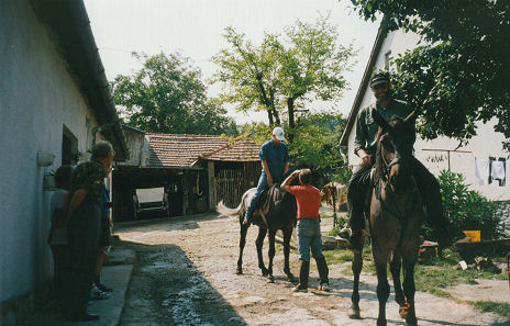 Setting out on a horse ride, a different vehicle