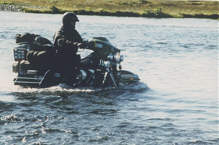 One of three river crossings, absolutely freezing water