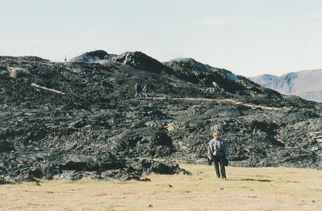 New lava, still steaming, along the European and American falult line