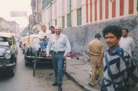 Trying a rickshaw from the other side