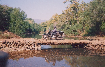 Log bridge on the way to the National Park