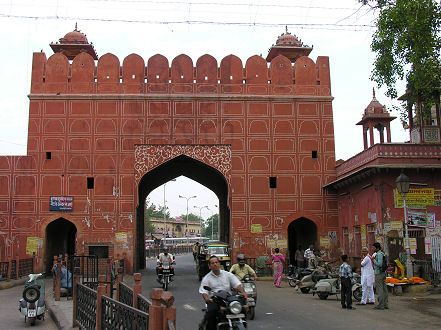 Chandpol Gate in the pink city, Jaipur