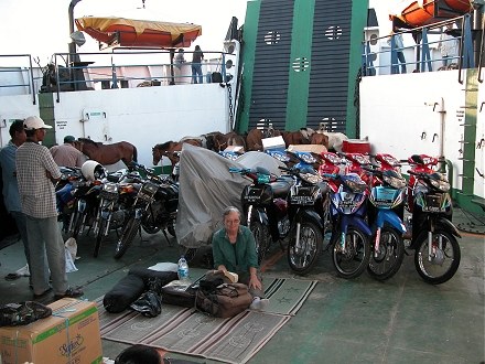 A night sleeping on the steel between trucks, motorcycles and horses