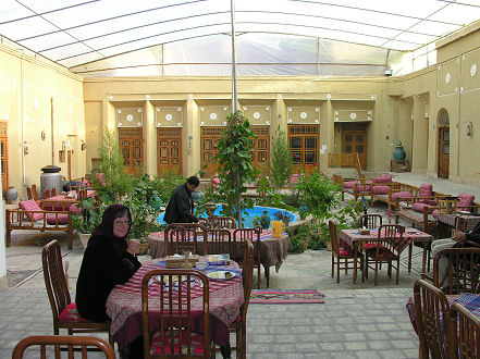 Breakfast at the Silk Road Hotel in Yazd