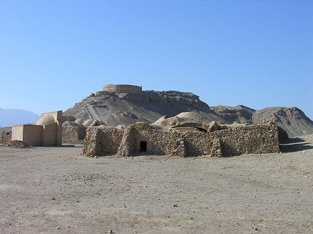 The Zoroastrian burial tower near Yazd