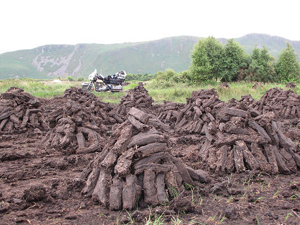 Peat dug and drying, ready for the winter fires