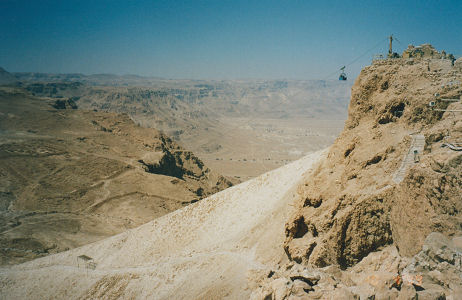 Roman built ramp up to Masada