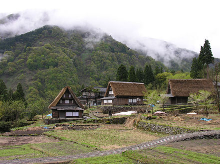 Traditional thatched roofed houses of Ainokura