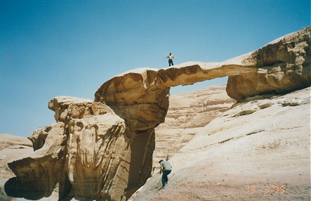 Rock arch in Wadi Rum