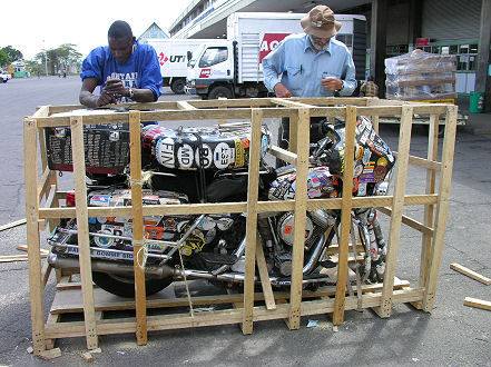 The bike in another crate