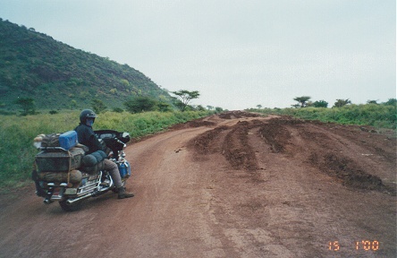 Luckily the road is dry for us to pass