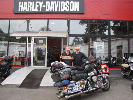 Harley dealer in Riga helped find a second hand rear shock absorber
