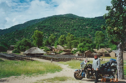 Fishing village with fish drying racks