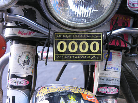 Numberplates needed to be issued for our one hour ride