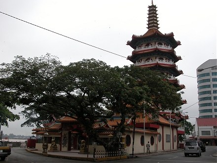 Seven storied taoist pagoda in Sibu