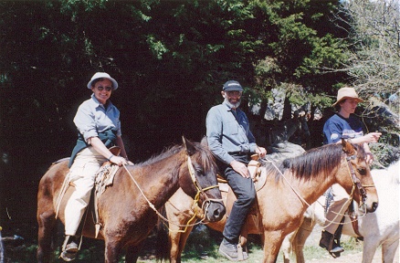 Out for a horse ride, market day in a local village our destination