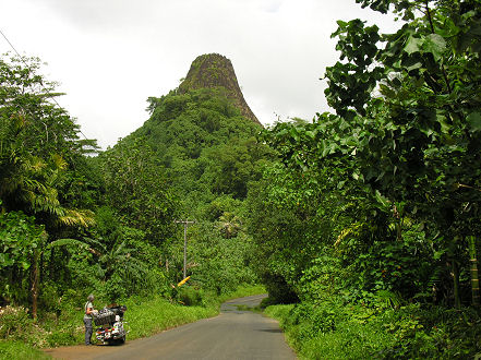 Volcanic plug used as a source for the basalt columns