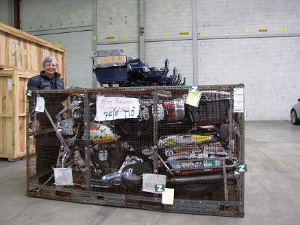 Uncrating at ECU warehouse The Netherlands