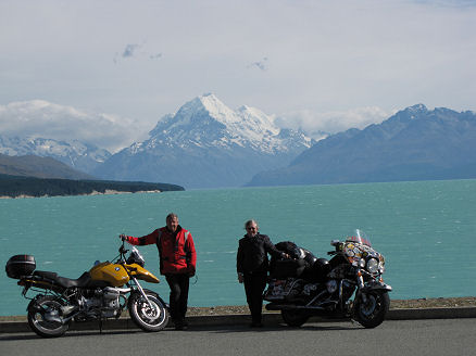 Ron, Kay and Mt Cook in the background