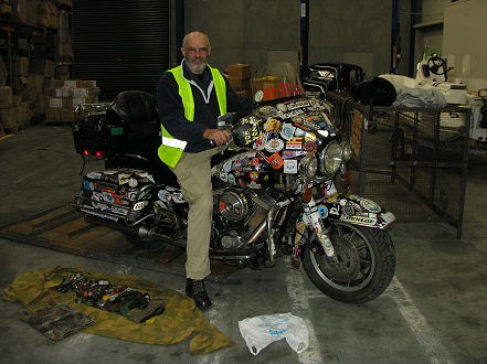 Riding the motorcycle into the last country, New Zealand