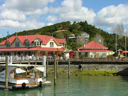 People watching at Paihia from the wharf