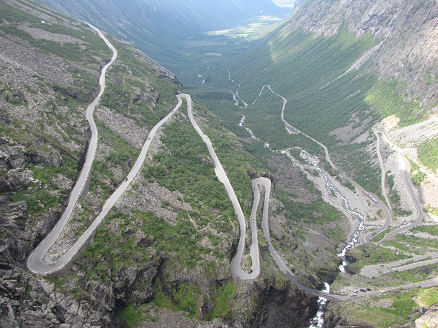 The road up Trollstigen, Trolls Path