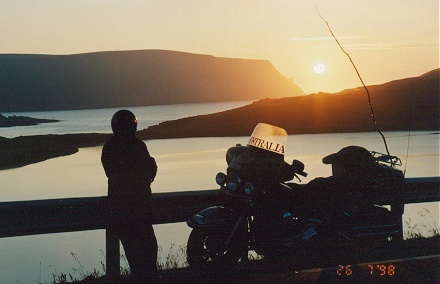 The midnight sun at Nordkapp