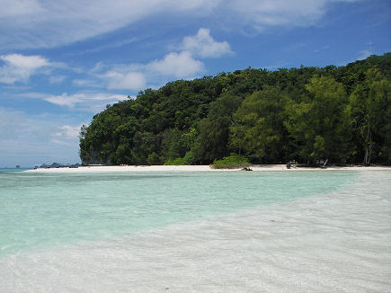 An island beach to ourselves for camping