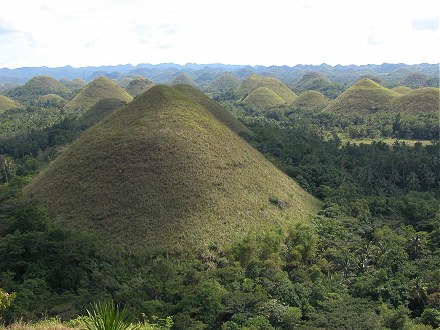 Chocolate hills, limestone formations