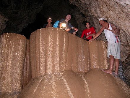 Flowstone formations iin the cave system of Sagada