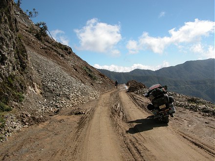 Negotiating one of dozens of land slips