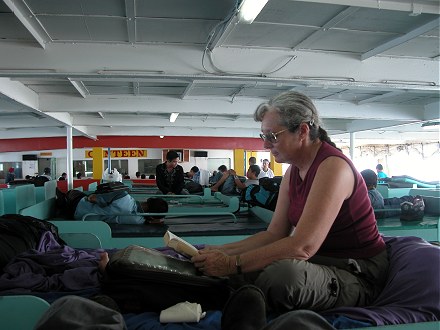 Our bunk on the boat from Sandakan to Zamboanga