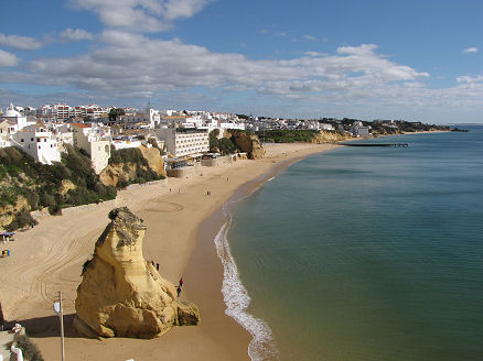Overlooking Albufeira old town and Beach