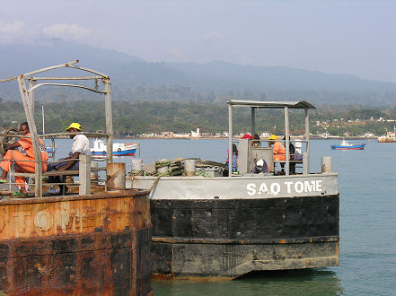 A shallow port, most goods are barged in from off lying boats